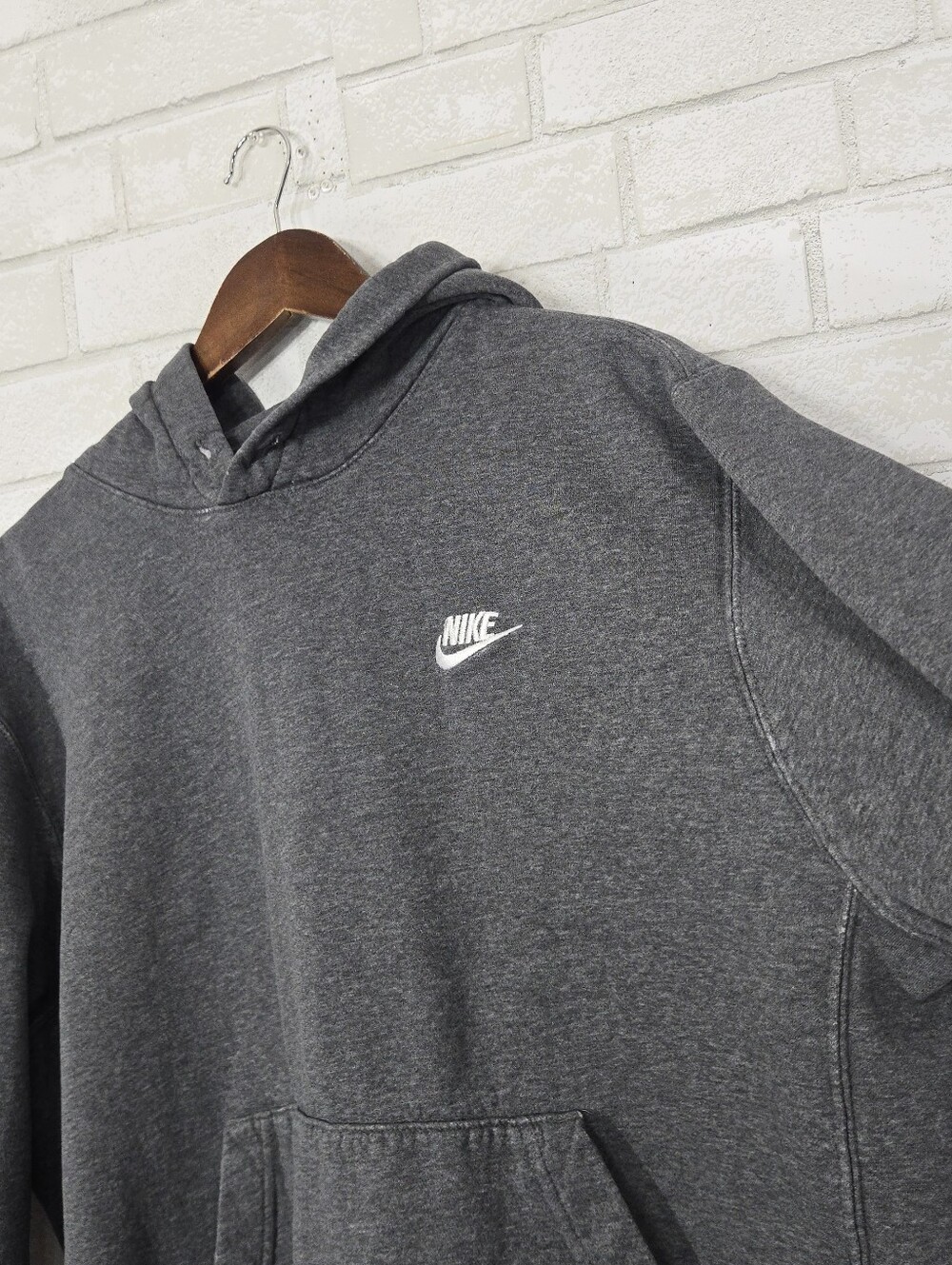 NIKE plain gray hooded sweatshirt - Picture 6 of 13